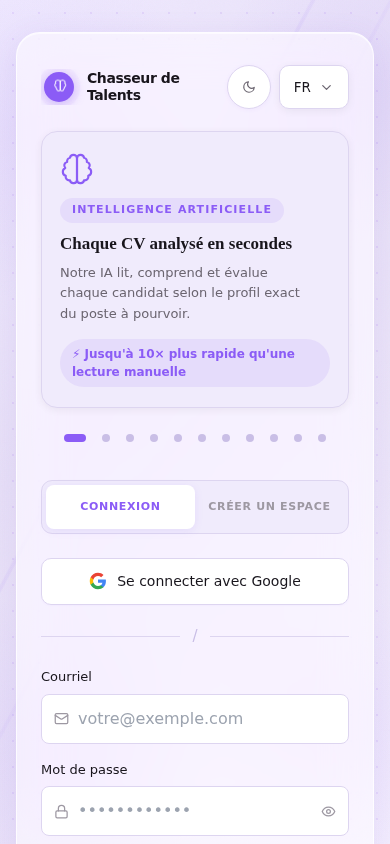 Connexion — mobile