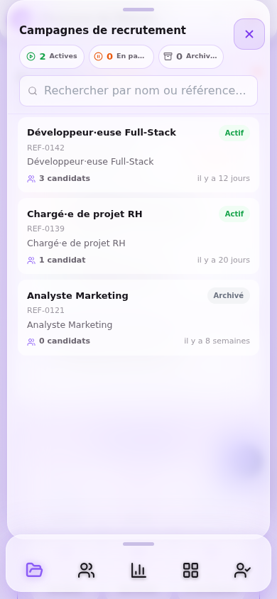 Campagnes — mobile
