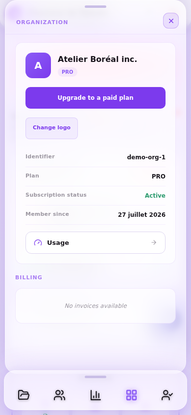 Organization — mobile